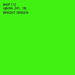 #40F112 - Bright Green Color Image