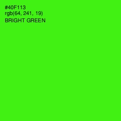 #40F113 - Bright Green Color Image