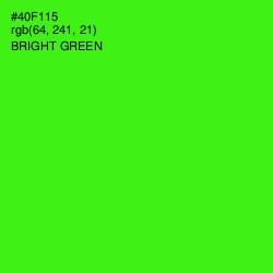 #40F115 - Bright Green Color Image