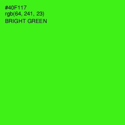 #40F117 - Bright Green Color Image