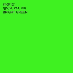 #40F121 - Bright Green Color Image