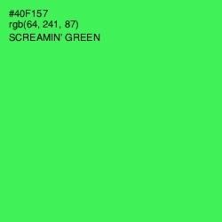 #40F157 - Screamin' Green Color Image