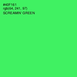 #40F161 - Screamin' Green Color Image