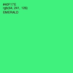 #40F17E - Emerald Color Image