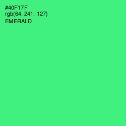 #40F17F - Emerald Color Image