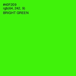 #40F209 - Bright Green Color Image