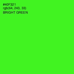 #40F321 - Bright Green Color Image