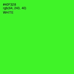 #40F328 - Bright Green Color Image