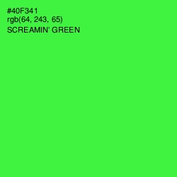 #40F341 - Screamin' Green Color Image