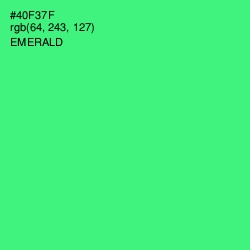 #40F37F - Emerald Color Image