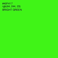 #40F417 - Bright Green Color Image