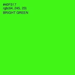 #40F517 - Bright Green Color Image