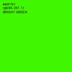 #40F701 - Bright Green Color Image