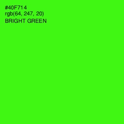 #40F714 - Bright Green Color Image