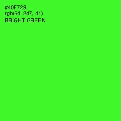 #40F729 - Bright Green Color Image