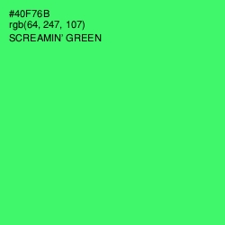 #40F76B - Screamin' Green Color Image