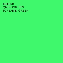 #40F86B - Screamin' Green Color Image