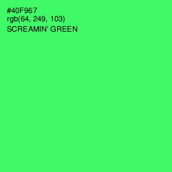 #40F967 - Screamin' Green Color Image