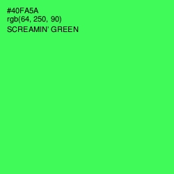 #40FA5A - Screamin' Green Color Image