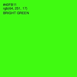 #40FB11 - Bright Green Color Image