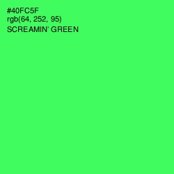 #40FC5F - Screamin' Green Color Image
