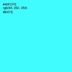 #40FCFE - Turquoise Blue Color Image