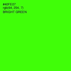 #40FE07 - Bright Green Color Image