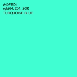 #40FED1 - Turquoise Blue Color Image