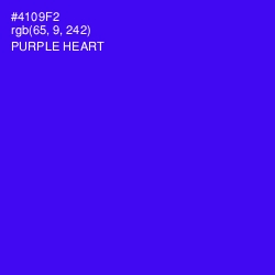 #4109F2 - Purple Heart Color Image