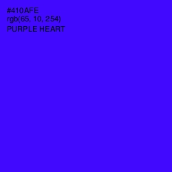 #410AFE - Purple Heart Color Image