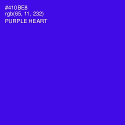 #410BE8 - Purple Heart Color Image