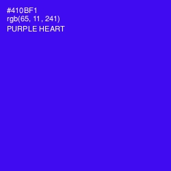 #410BF1 - Purple Heart Color Image