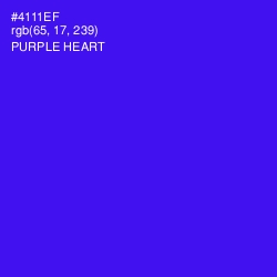 #4111EF - Purple Heart Color Image