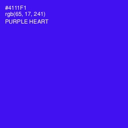 #4111F1 - Purple Heart Color Image