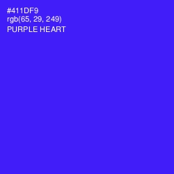 #411DF9 - Purple Heart Color Image