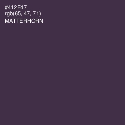 #412F47 - Matterhorn Color Image