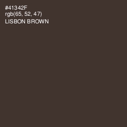 #41342F - Lisbon Brown Color Image