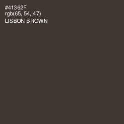 #41362F - Lisbon Brown Color Image