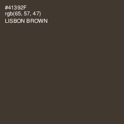 #41392F - Lisbon Brown Color Image