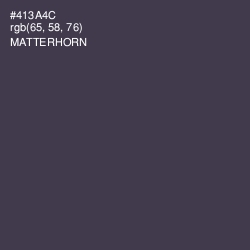 #413A4C - Matterhorn Color Image