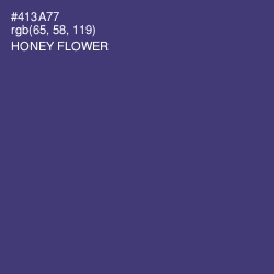 #413A77 - Honey Flower Color Image