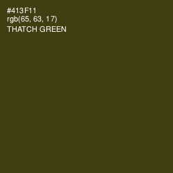 #413F11 - Thatch Green Color Image
