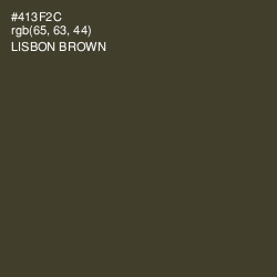 #413F2C - Lisbon Brown Color Image