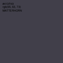 #413F49 - Matterhorn Color Image