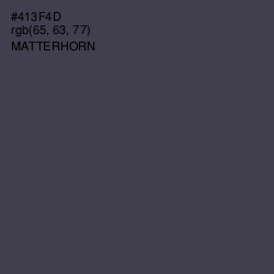 #413F4D - Matterhorn Color Image