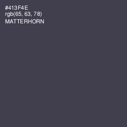 #413F4E - Matterhorn Color Image