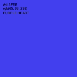 #413FEE - Purple Heart Color Image