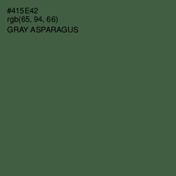 #415E42 - Gray Asparagus Color Image