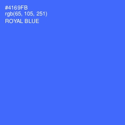 #4169FB - Royal Blue Color Image