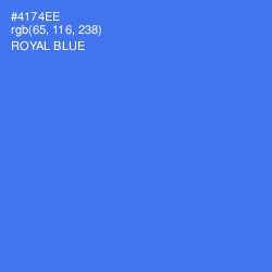 #4174EE - Royal Blue Color Image